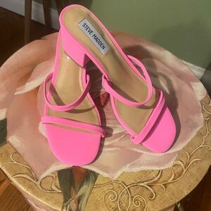 Steve Madden Hot Pink Strappy Sandals